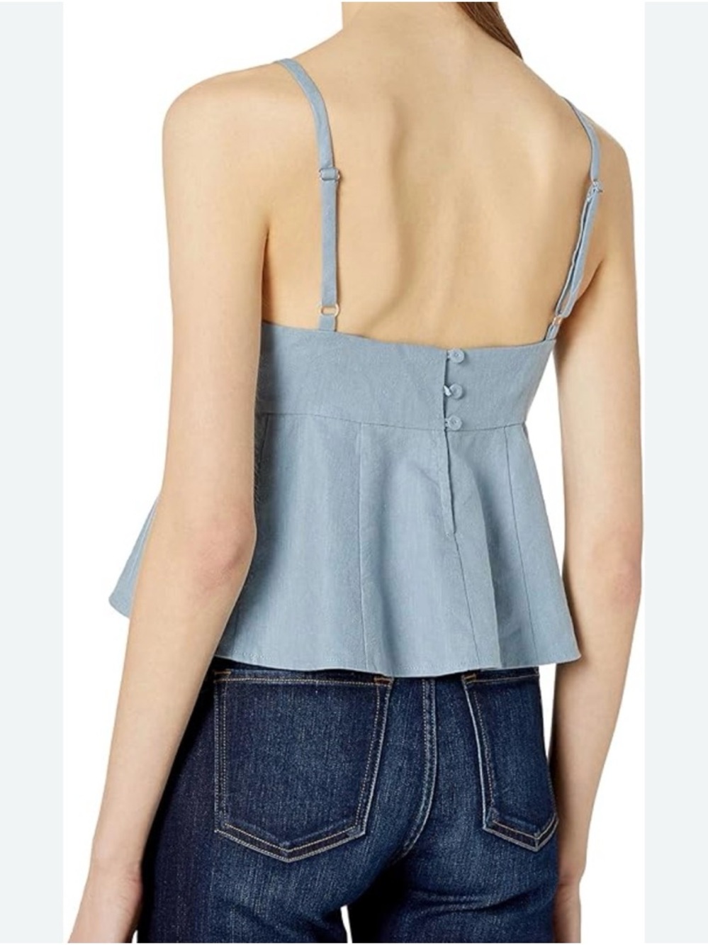 BCBGMaxAzria Powder Blue Peplum Camisole